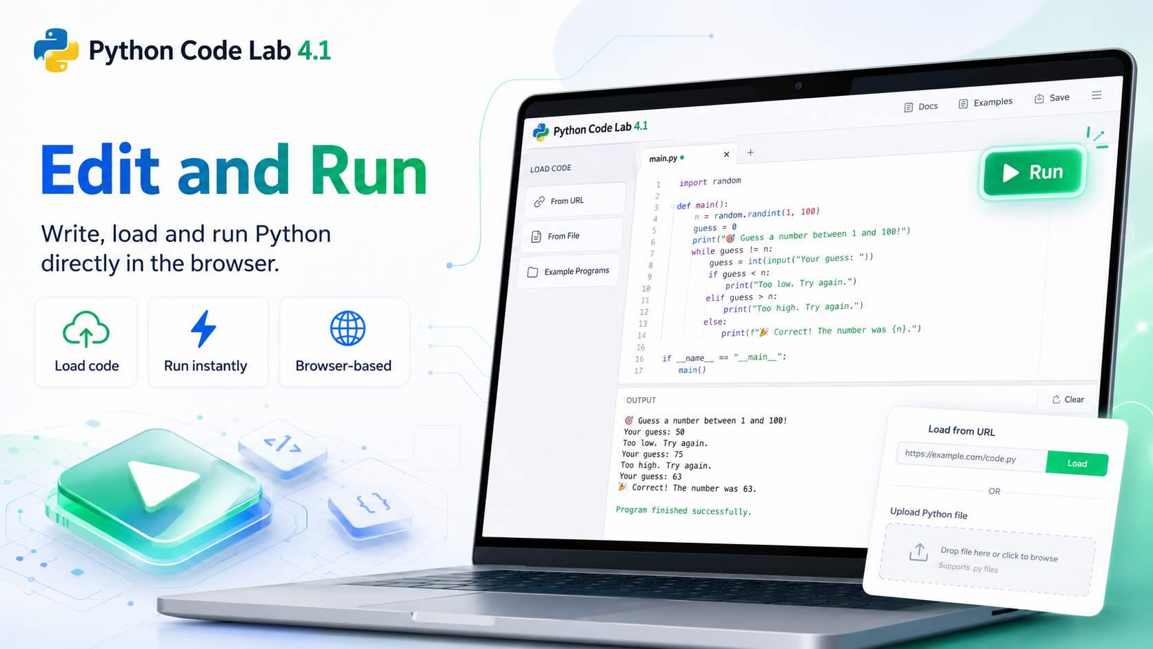 Python Code Lab screenshot 1
